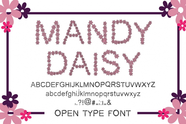 Mandy Daisy Flower Display open type Font Download