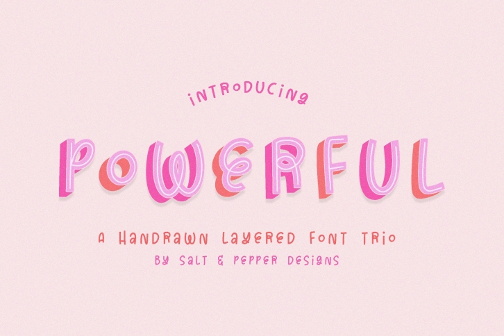 Powerful Layered Font Download