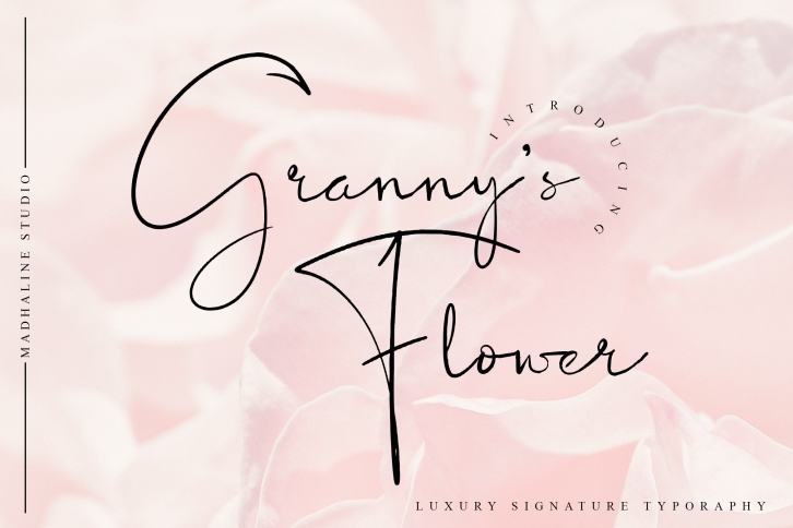 Granny's Flower a Luxury Signature Font Download
