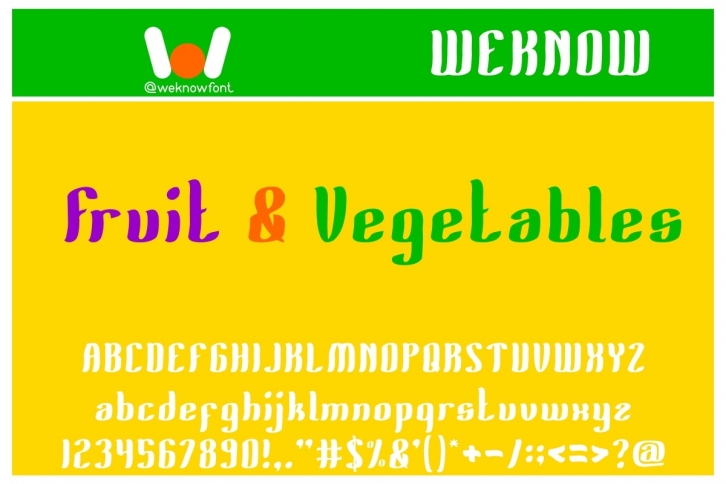 Fruit and Vegetables Font Download