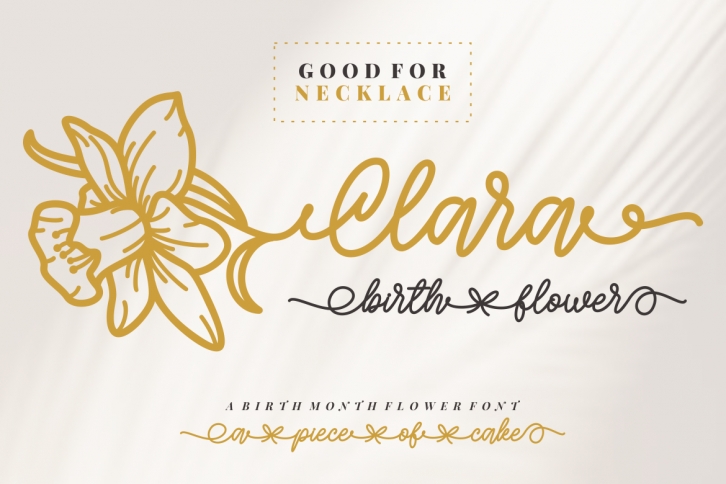 Clara Birth Flower Font Download