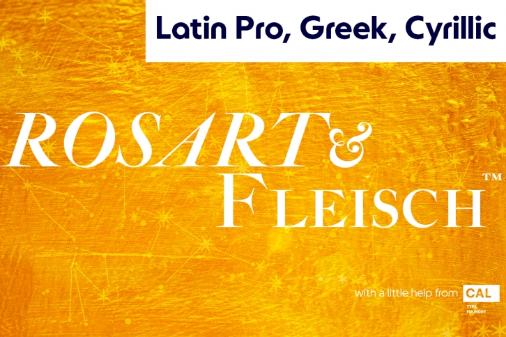 Rosart  Fleisch Pro+World1 Reg+Italic Font Download