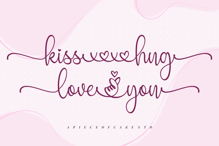 Kiss Hug Love You Font Download