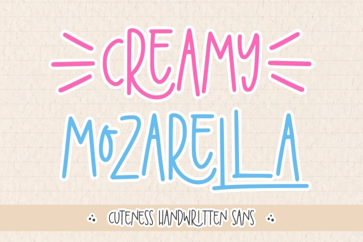 Creamy Mozarella Font Download