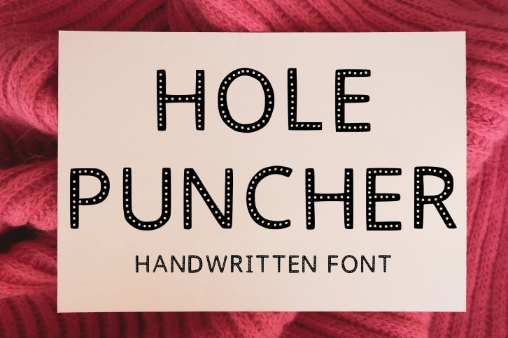 HOLE PUNCHER handwritten in ttf, otf Font Download