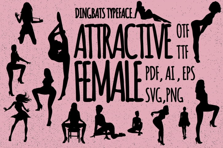 Attractive Female Poses Font Download