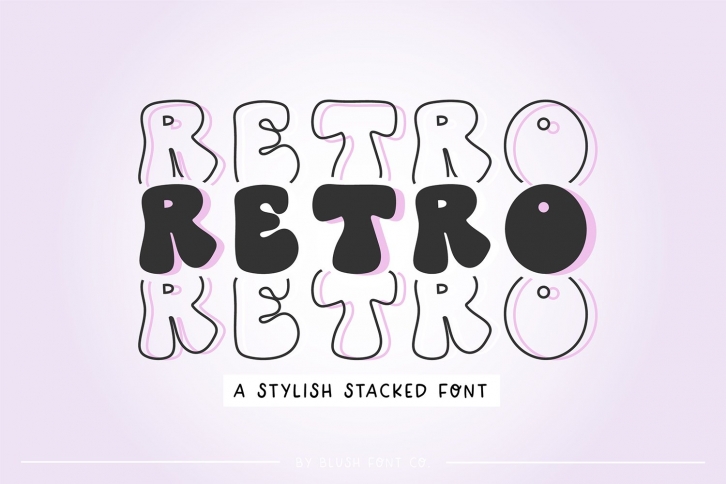 RETRO STACKED Trendy Display Font Download