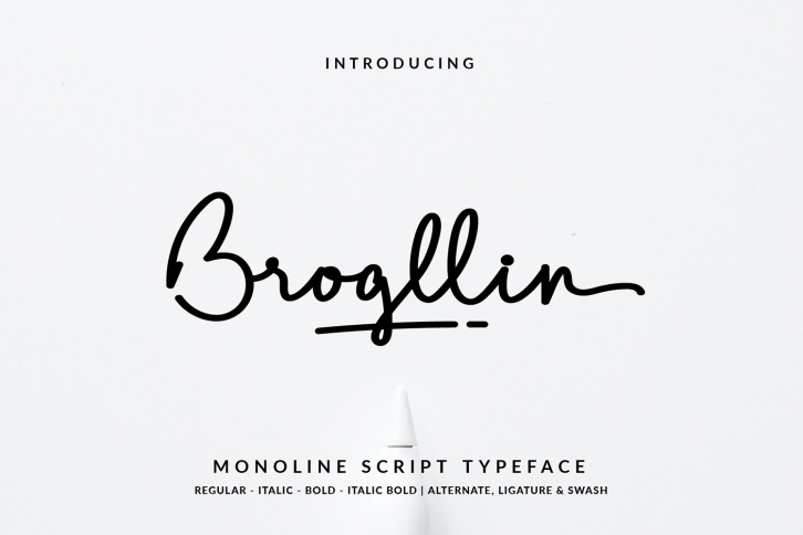Brogllin Handwritten Monoline Font Download