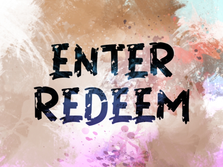 E Enter Redeem Font Download