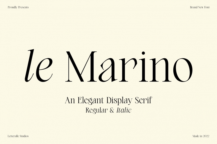 Le Marino Elegant Display Serif Font Download
