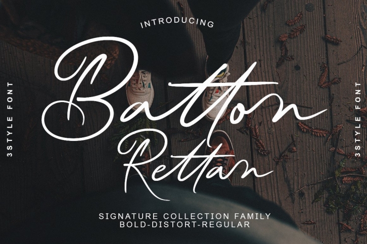 Batton Rettan Signature Font Download