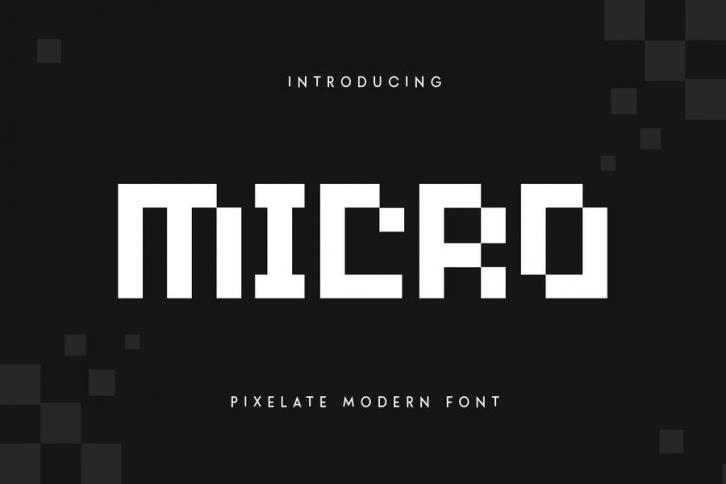 Micro - Pixelate Modern Font Font Download