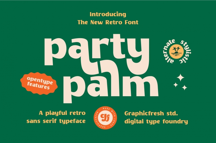 Party Palm Retro Font Download