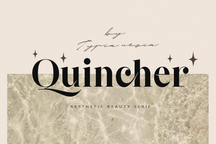 Quincher - Modern Aesthetic Beauty Serif Font Font Download