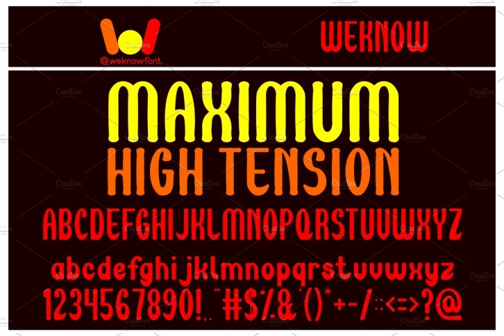 maximum high tension font Font Download