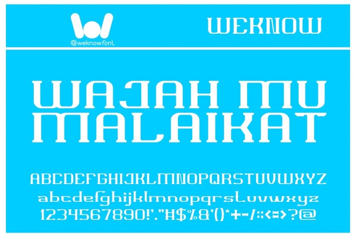 Wajah Mu Malaikat Font Download