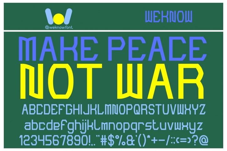 Make Peace Not War Font Download