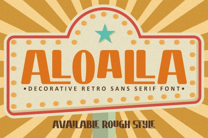 Aloalla - Decorative Retro Sans Font Font Download