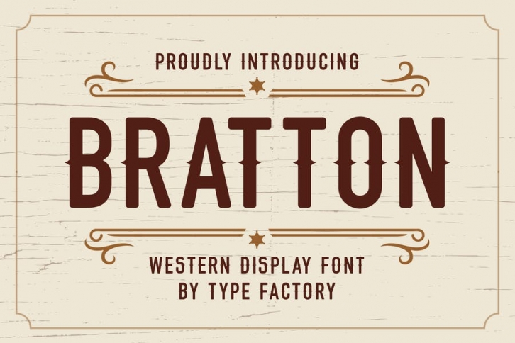 Bratton â€“ Western Display Font Font Download