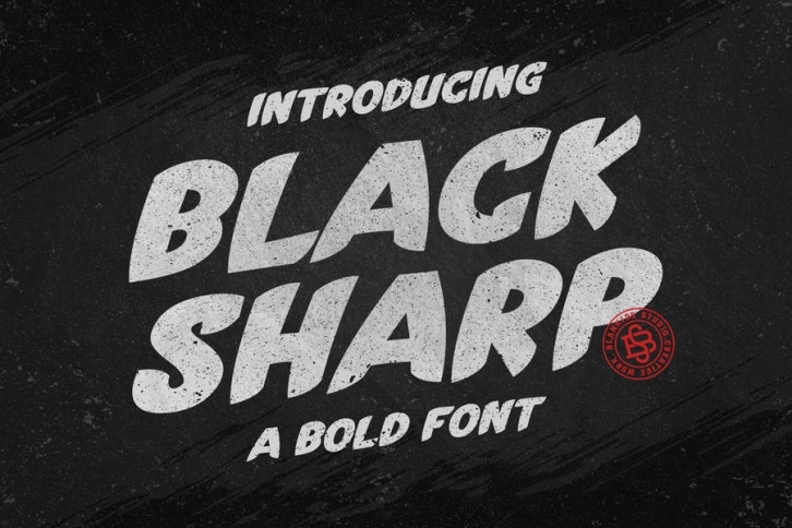 Black Sharp a Bold Font Font Download