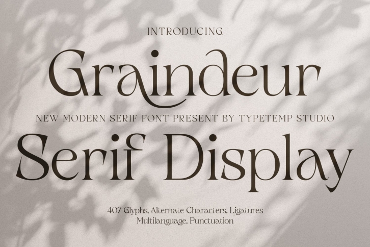Graindeur Serif Display Font Download
