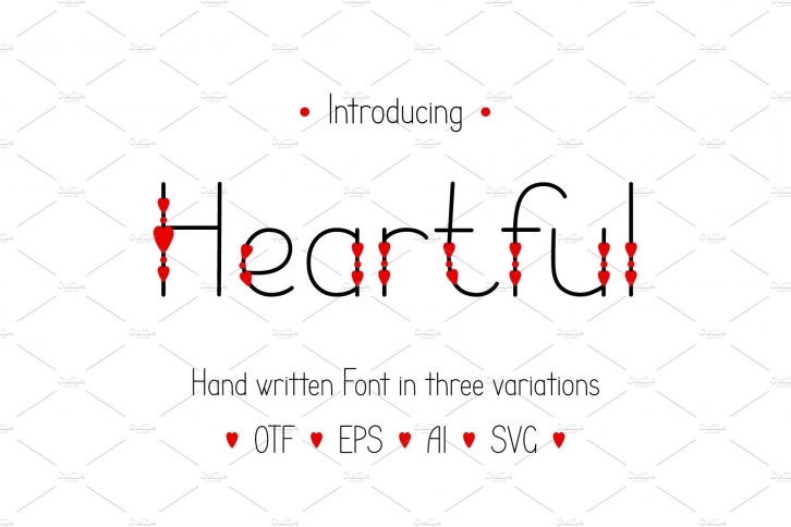 Heartful decorated font Font Download