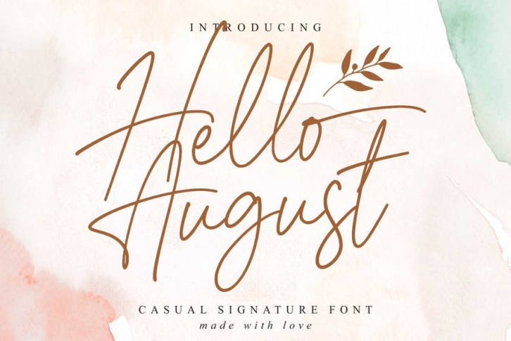 Hello August - Casual Signature Font Font Download