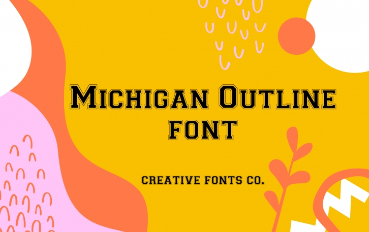 Michigan Outline Font Download