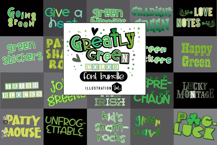 Greatly Green Color Bundle Font Download