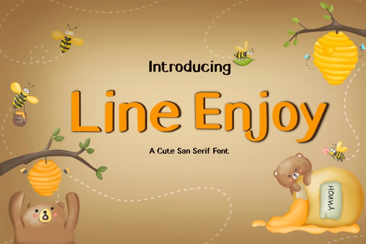 Line Enjoy Cute Font Download