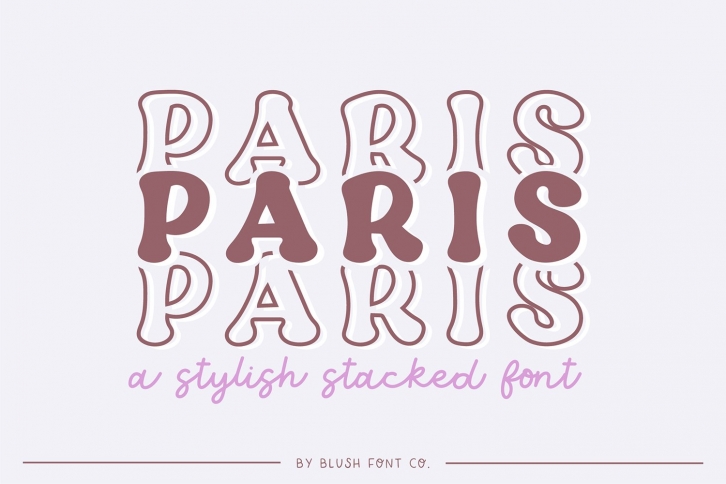 PARIS STACKED Trendy Display Font Download