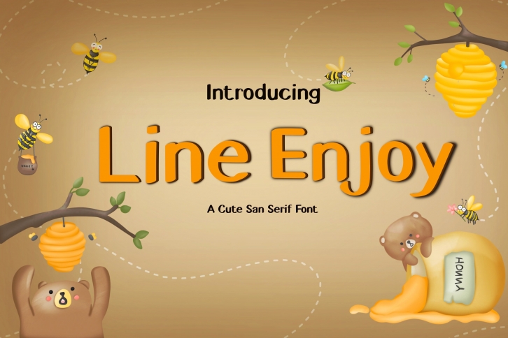 Line Enjoy Cute Sans Serif Font Download