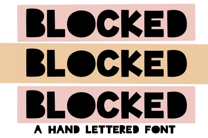 BLOCKED A Hand Lettered Font Download