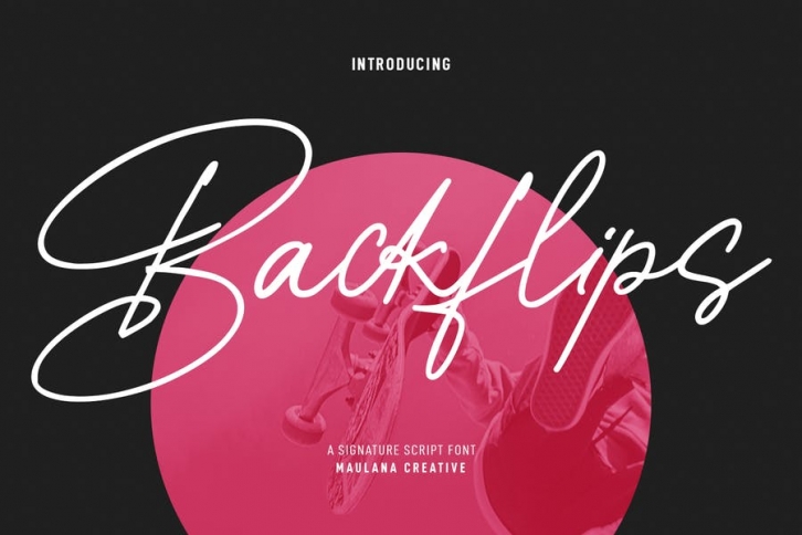 Backflips Signature Script Font Font Download