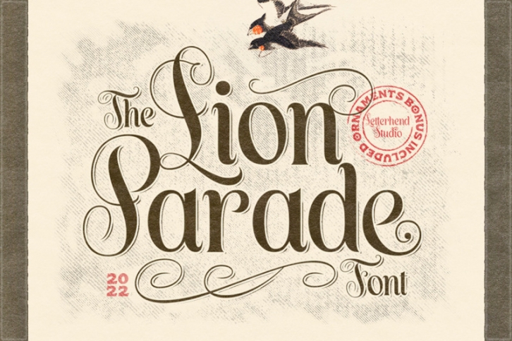 Lion Parade - Bonus Ornaments Font Download