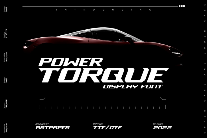 POWER TORQUE Sport Racing Typeface Font Download