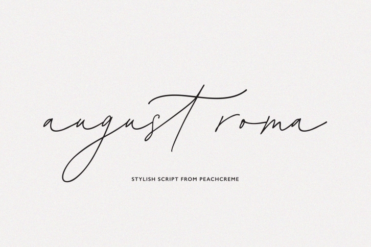 August Roma // Script Font Download