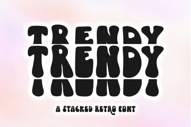 Trendy Stacked -  Retro Stacked Font Font Download