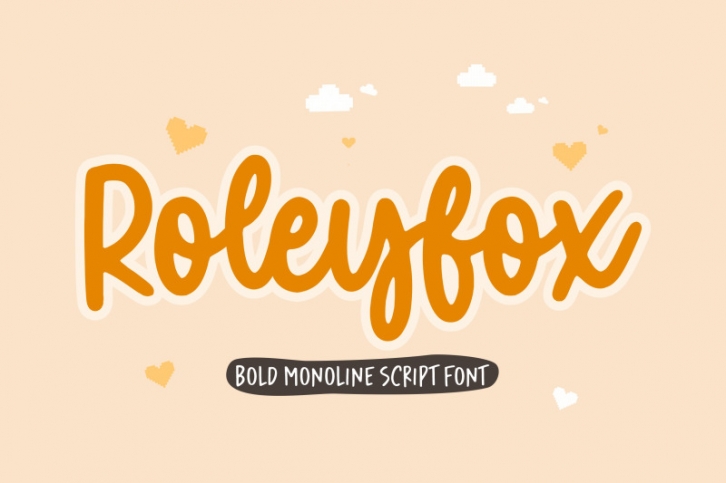 Roleyfox Bold Monoline Script Font Font Download