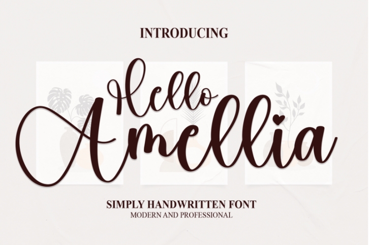Hello Amellia Font Download