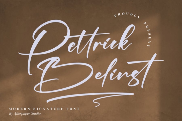 Pettrick Belinst Modern Signature Font LS Font Download