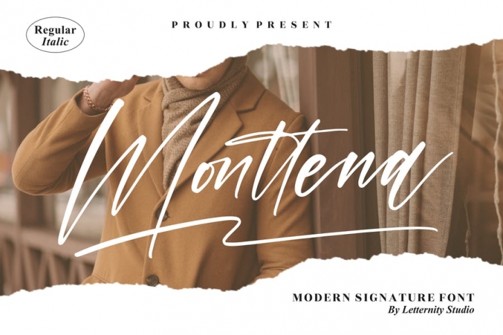 Monttena Modern Signature Font LS Font Download