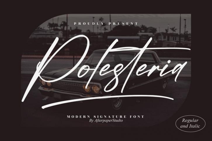 Polesteria Modern Signature Font LS Font Download