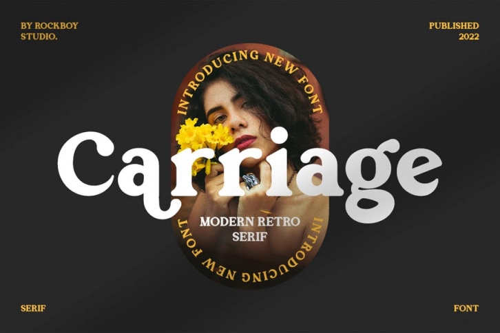 Carriage - Modern Retro Serif Font Font Download