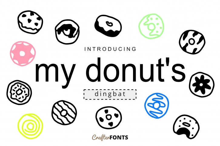 My Donuts Doodle Dingbat Font Download
