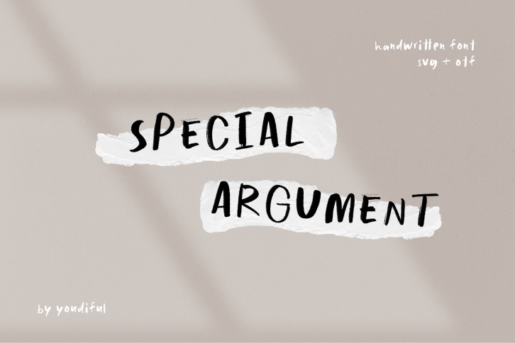 Special Argument SVG handwritten Font Download