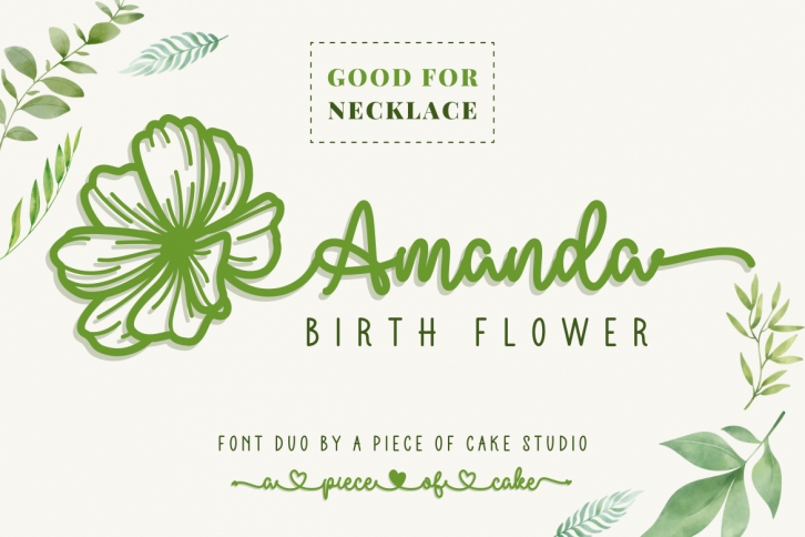 Amanda Birth Flower Duo Font Download