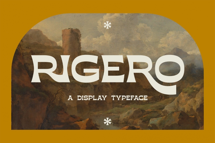 Rigero -Retro Display Serif Typeface Font Download
