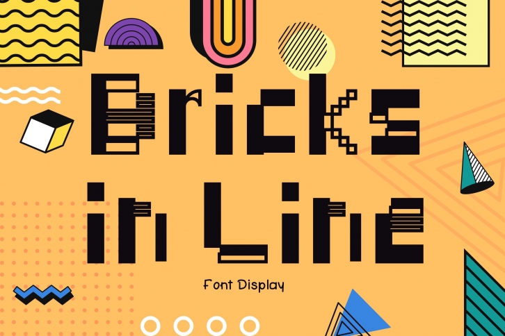 Bricks in Line Font Download