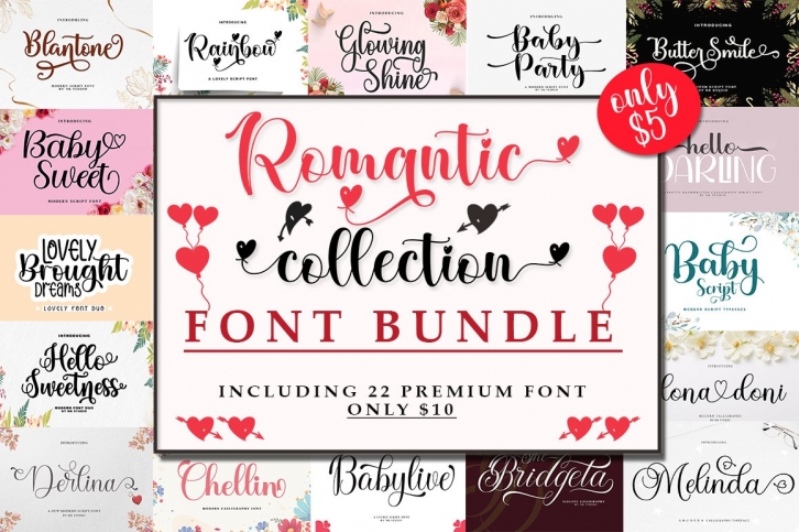 Romantic Collection Bundle Font Download